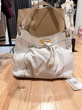 Vintage Michael Kors Leather Hobo Bag with Gold Hardware
